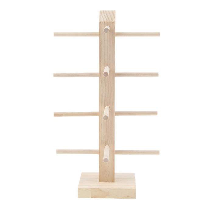 Crofta Wood Sunglasses Eyeglass Rack Display Stand Holder Single Line for 4 Pairs