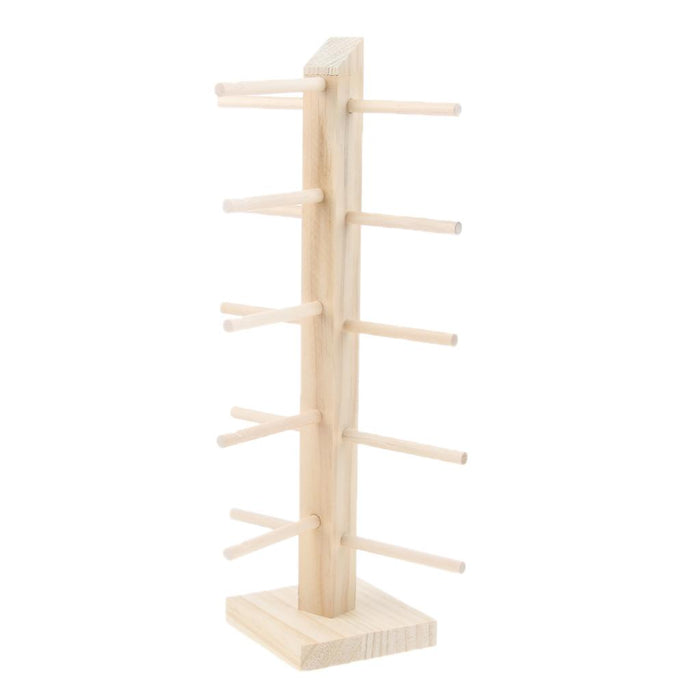 Crofta Wood Sunglasses Eyeglass Rack Display Stand Holder Single Line for 5 Pairs