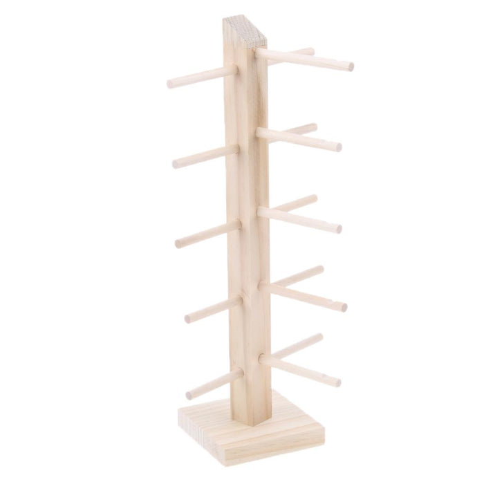 Crofta Wood Sunglasses Eyeglass Rack Display Stand Holder Single Line for 5 Pairs