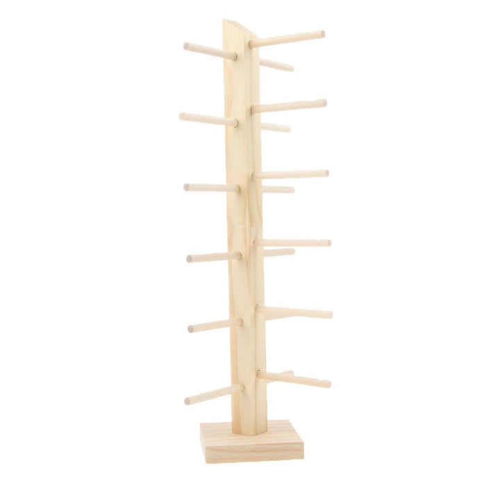 Crofta Wood Sunglasses Eyeglass Rack Display Stand Holder Single Line for 6 Pairs