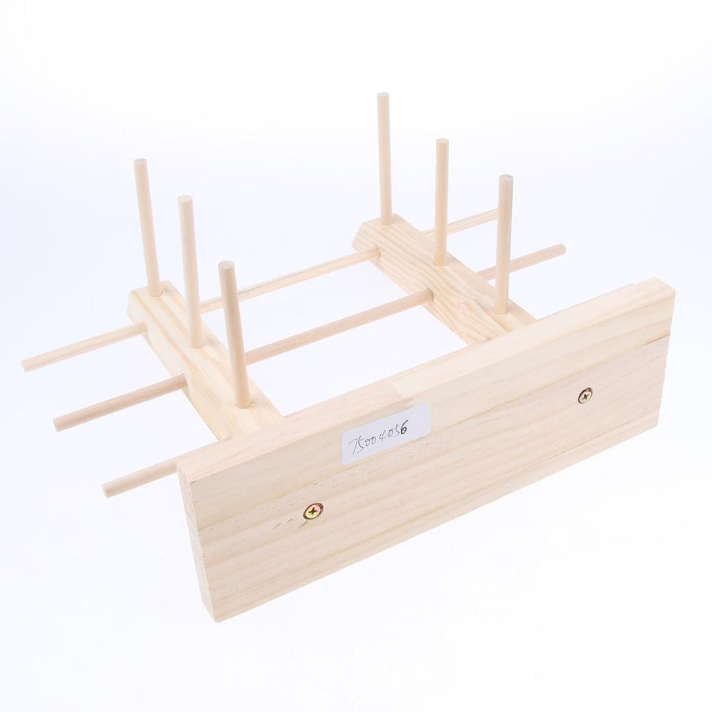 Crofta Wood Sunglasses Eyeglass Rack Display Stand Holder Double Lines for 6 Pairs