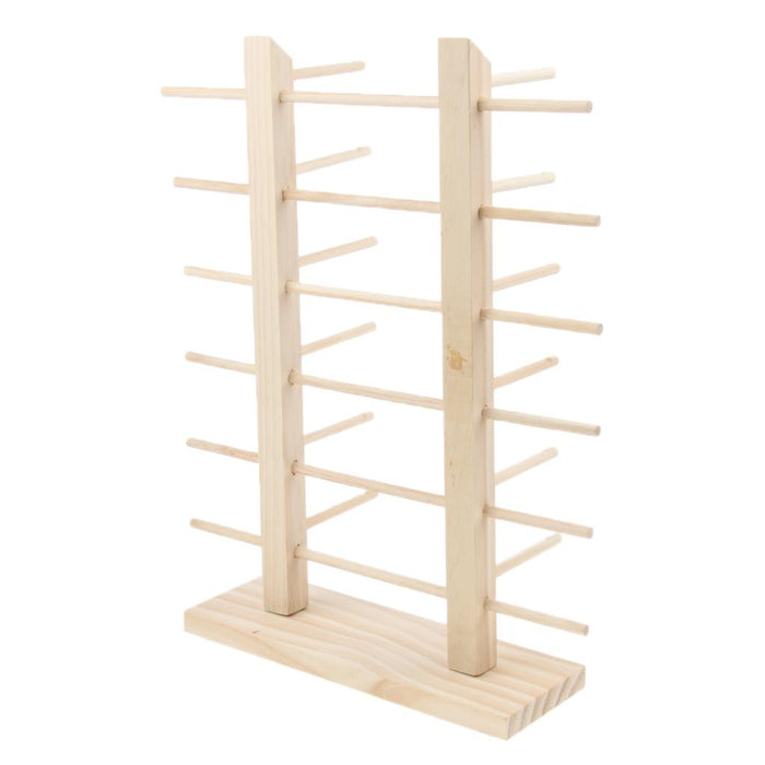 Crofta Wood Sunglasses Eyeglass Rack Display Stand Holder Double Lines for 12 Pairs