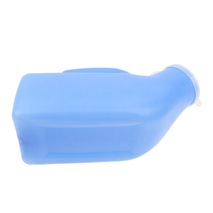 1000ml Elder Urinal Bottle Chamber Pot Emergency Toilet Pouch with Lids Blue