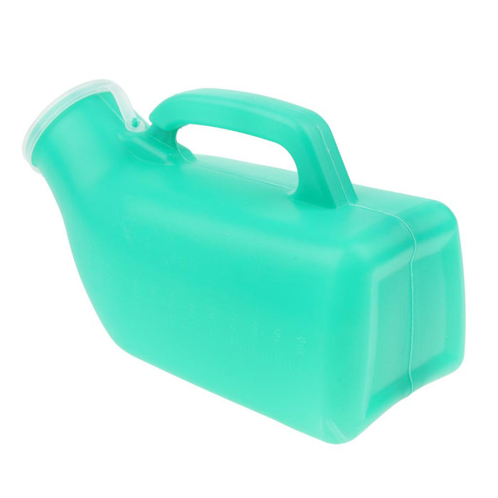 1000ml Elder Urinal Bottle Chamber Pot Emergency Toilet Pouch with Lid Green