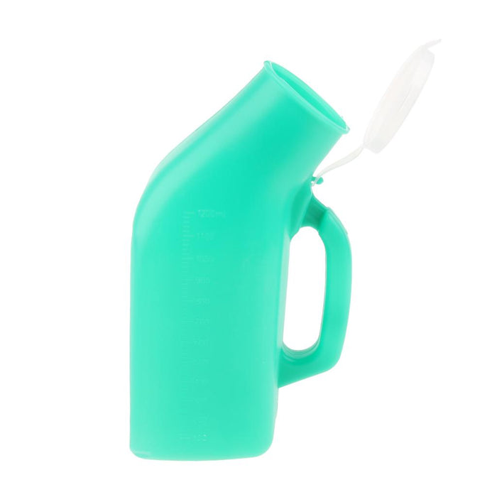 1000ml Elder Urinal Bottle Chamber Pot Emergency Toilet Pouch with Lid Green