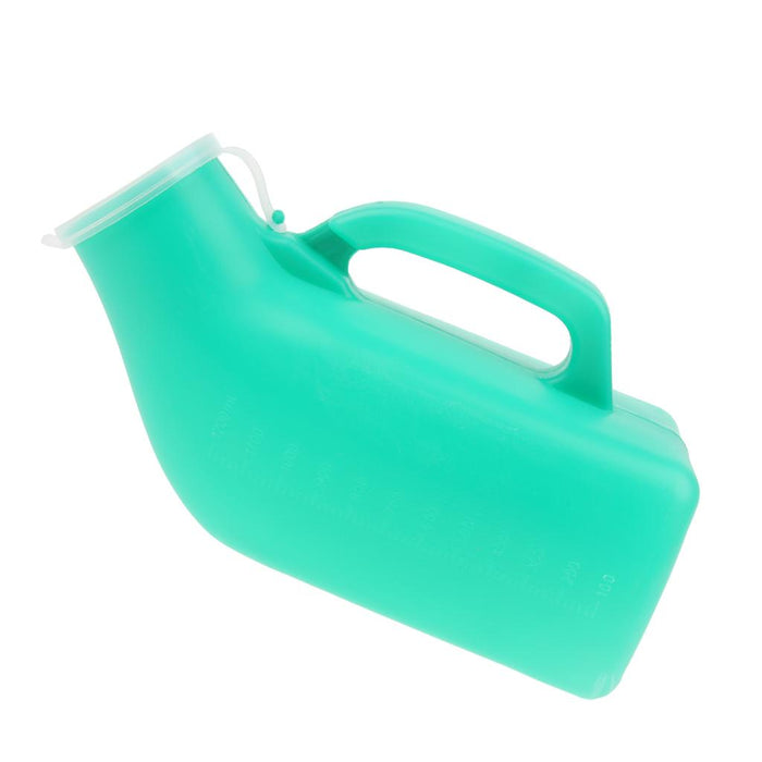 1000ml Elder Urinal Bottle Chamber Pot Emergency Toilet Pouch with Lid Green