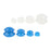 4 Pcs Pure Silicone Portable Cupping Massage Cups for Muscle Joint White