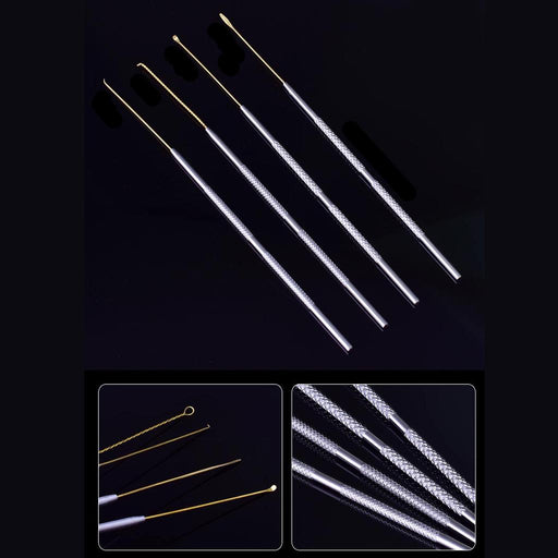 4 Pieces Stainless Steel Copper Ear Pick Ear Wax Curette Earwax Removal Set