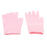 Crofta 1 Pair Unisex Moisturizing Spa Gel Fingerless Gloves Half Finger Mittens Pink