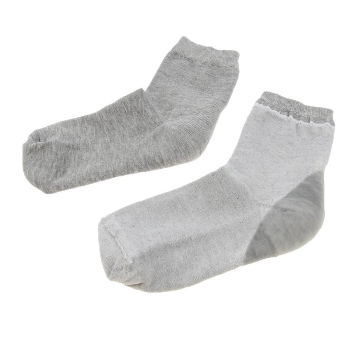 Crofta 1 Pair Gel Moisturizing Foot Heel Socks for Cracked Skin Foot Care Gray