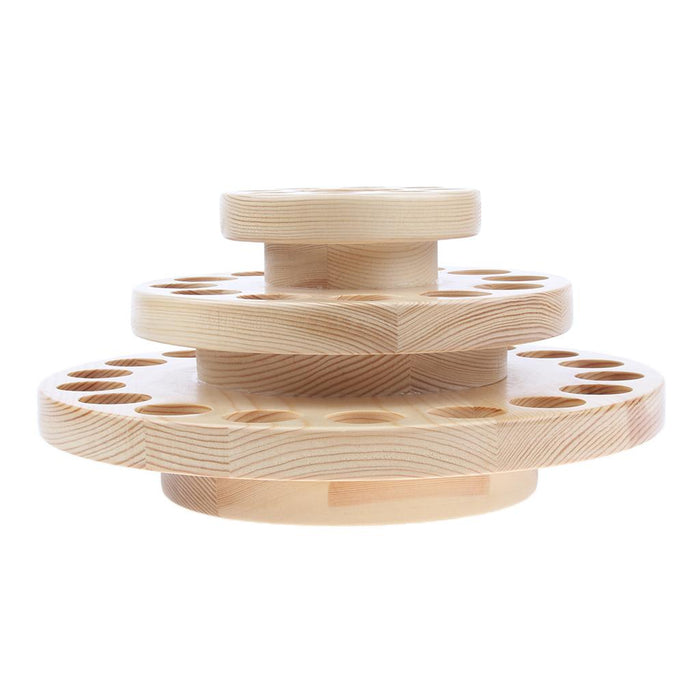 3 Layers Wood Essential Oil Display Stand, Rotating Cosmetic Makeup Organizer Rack,Compact 39 Slots