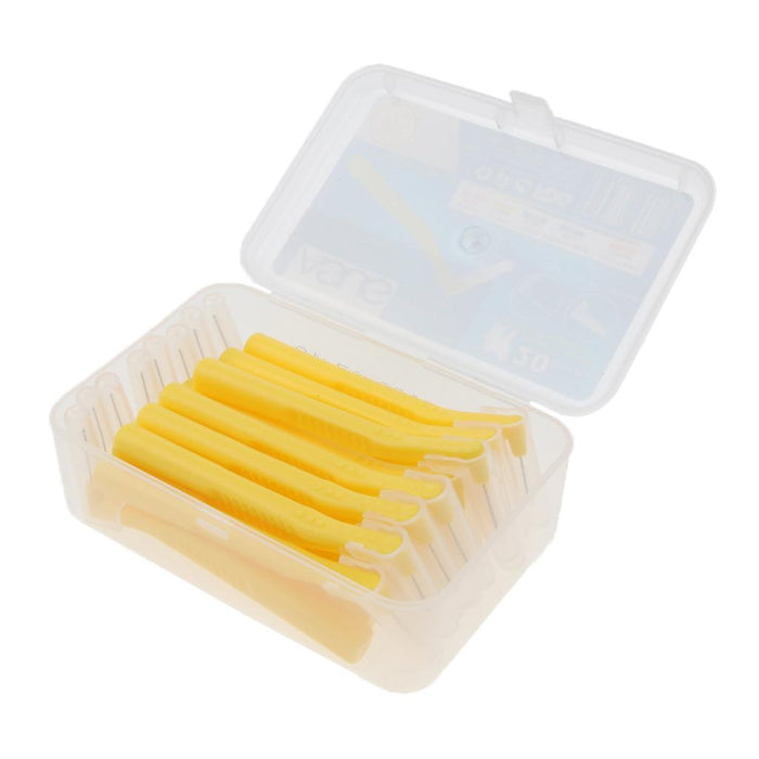 20 Pieces Interdental Brush Toothpick Floss Teeth Cleaner Oral Care Yellow