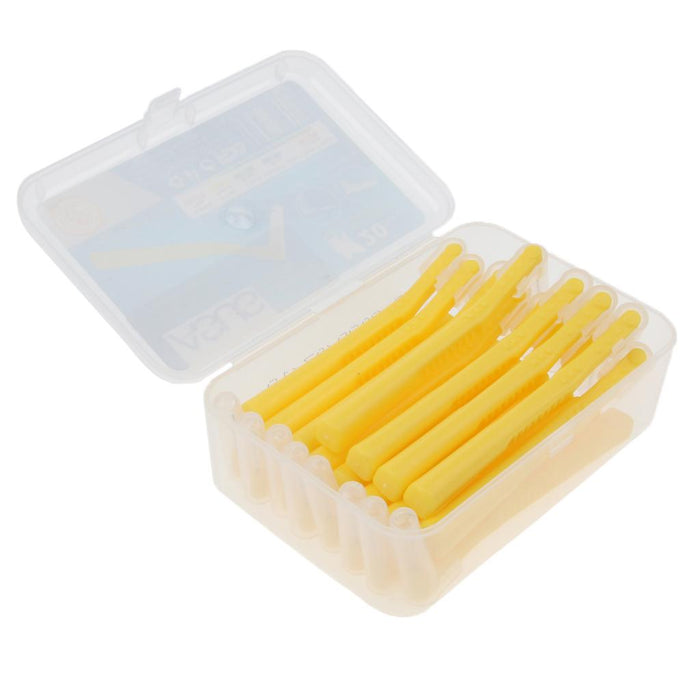 20 Pieces Interdental Brush Toothpick Floss Teeth Cleaner Oral Care Yellow