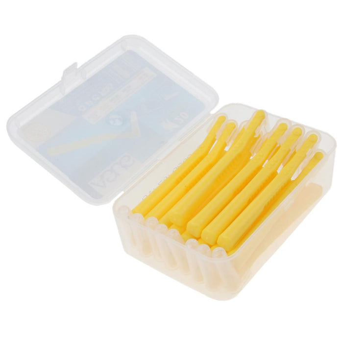 20 Pieces Interdental Brush Toothpick Floss Teeth Cleaner Oral Care Yellow