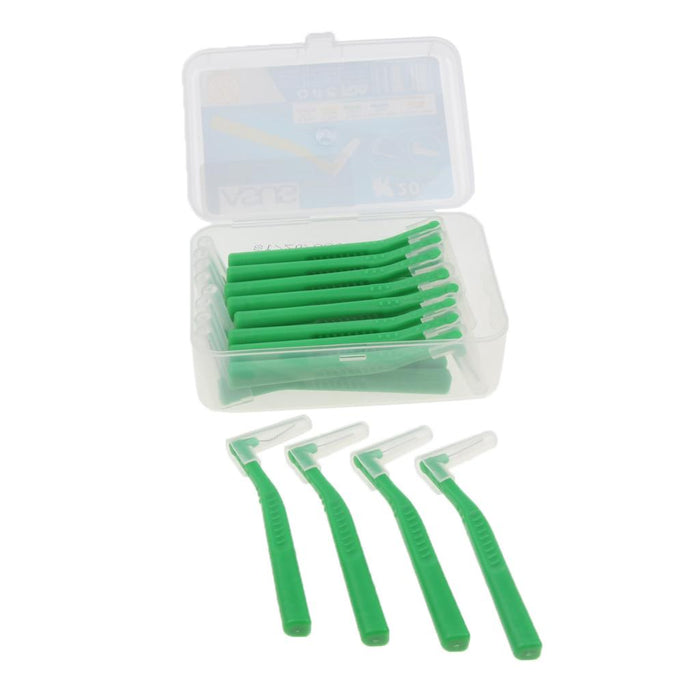 20 Pieces Interdental Brush Toothpick Floss Teeth Cleaner Oral Care Green