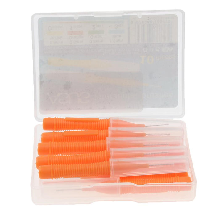 1 Fonts Interdental Brush Toothbrush Gap Brush Cleaning Teeth Tool Orange