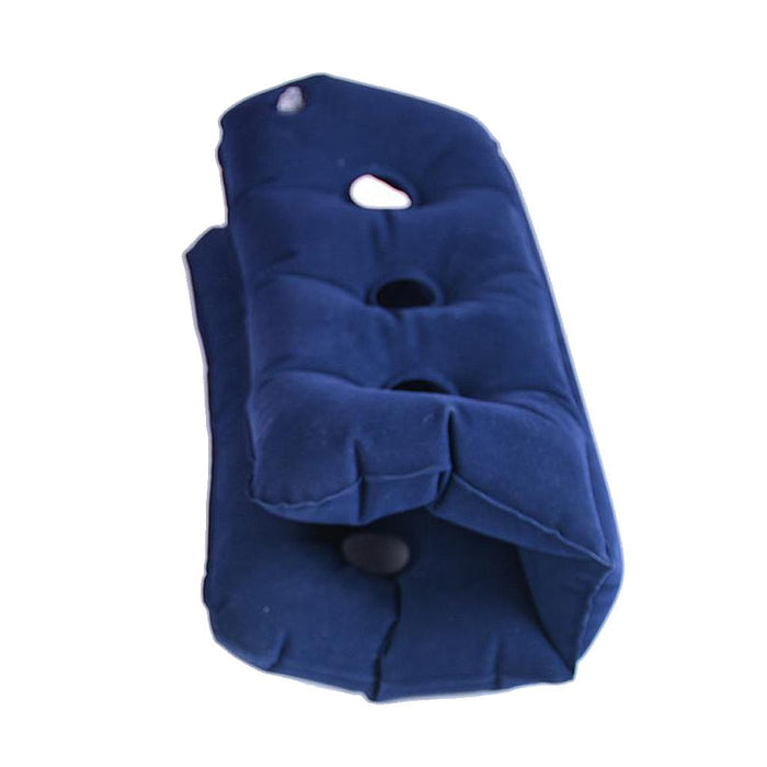 Crofta Foldable Air Inflatable Cushion Seat Chair Wheelchair Pillow Pad Dark Blue