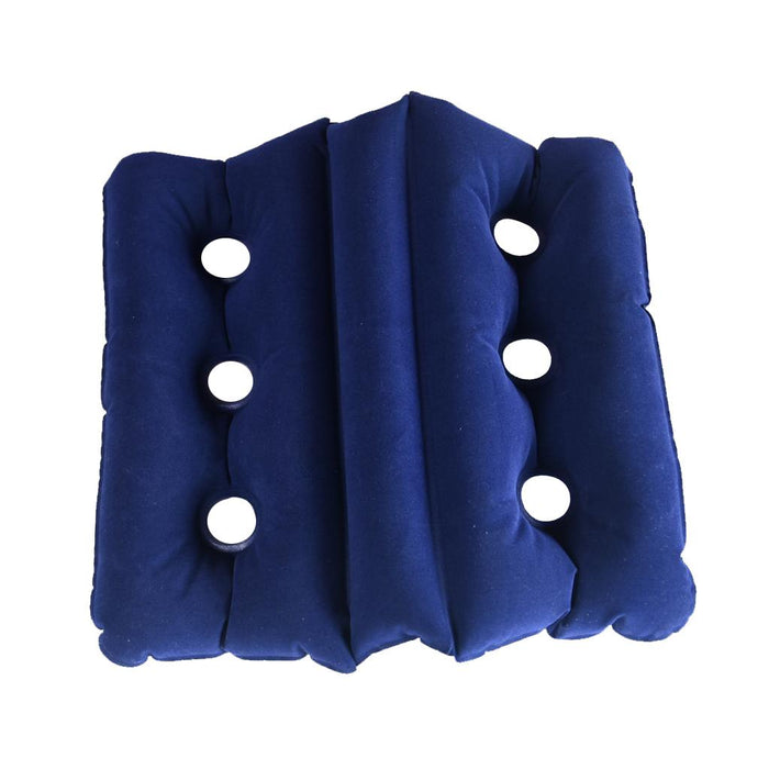 Crofta Foldable Air Inflatable Cushion Seat Chair Wheelchair Pillow Pad Dark Blue