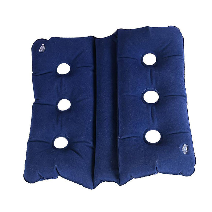 Crofta Foldable Air Inflatable Cushion Seat Chair Wheelchair Pillow Pad Dark Blue