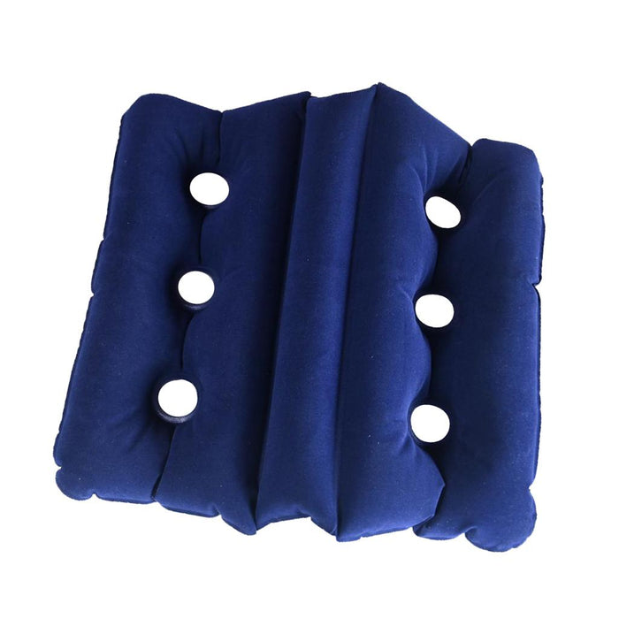 Crofta Foldable Air Inflatable Cushion Seat Chair Wheelchair Pillow Pad Dark Blue