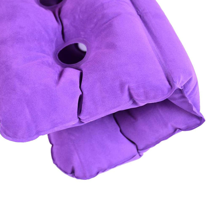 Crofta Foldable Air Inflatable Cushion Seat Chair Wheelchair Pillow Pad Purple