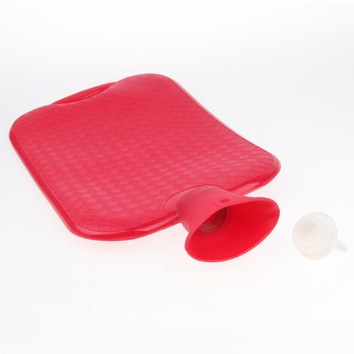 Crofta 3L Large Hot Heat Warm Water Bottle Thicker Warming Bag with Cover Red