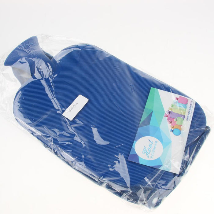 Crofta 3L Large Hot Heat Warm Water Bottle Thicker Warming Bag with Cover Blue