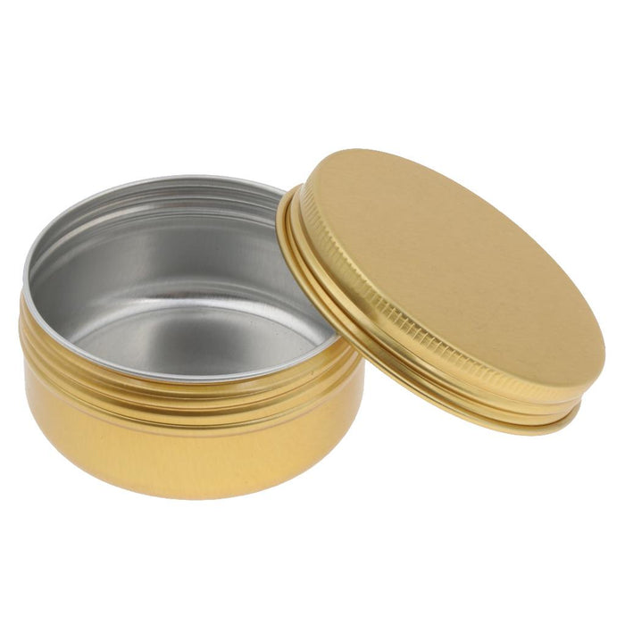 10 Pieces Round Aluminum Cream Empty Lip Balm Candles Container Jars Tin 50g