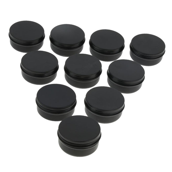 10Pieces Empty Metal Cosmetic Containers Travel Tins Makeup Sample Jars  30g