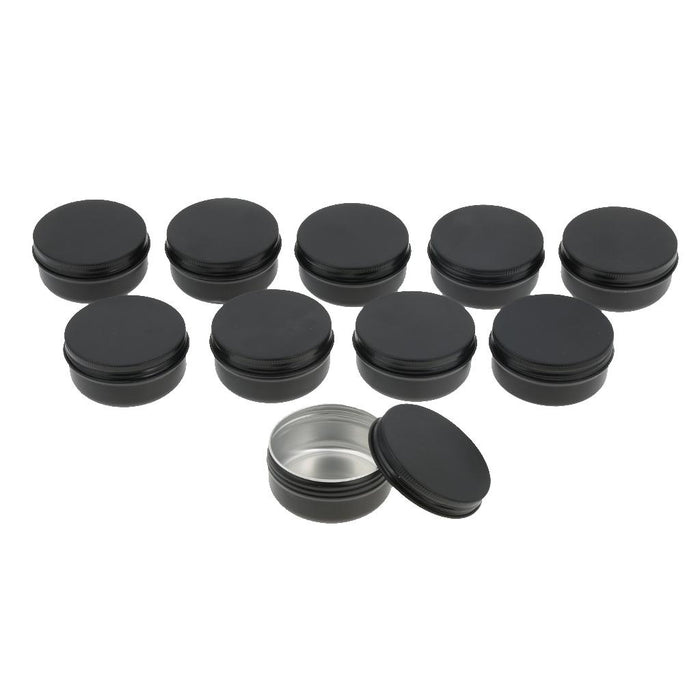 10Pieces Empty Metal Cosmetic Containers Travel Tins Makeup Sample Jars  30g