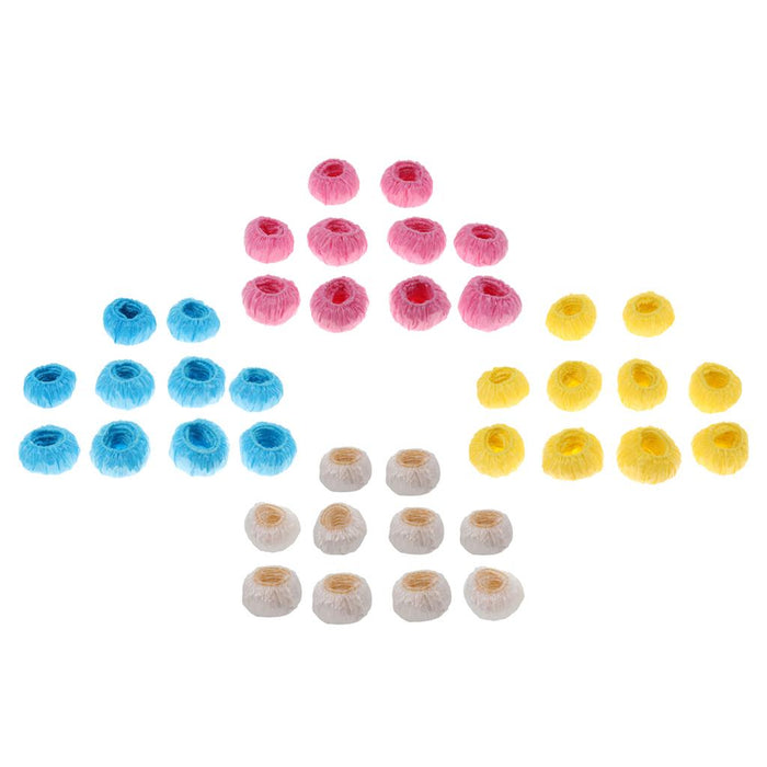 Crofta 100 Pieces Disposable Kids Baby Bath Ear Protectors Covers Earmuffs Clear