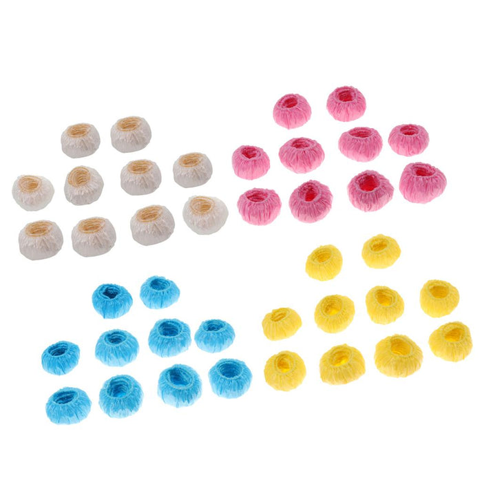 Crofta 100 Pieces Disposable Kids Baby Bath Ear Protectors Covers Earmuffs Clear