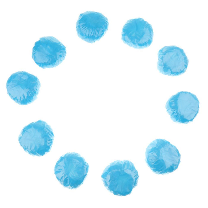 Crofta 100 Pieces Disposable Kids Baby Bath Ear Protectors Covers Earmuffs Blue