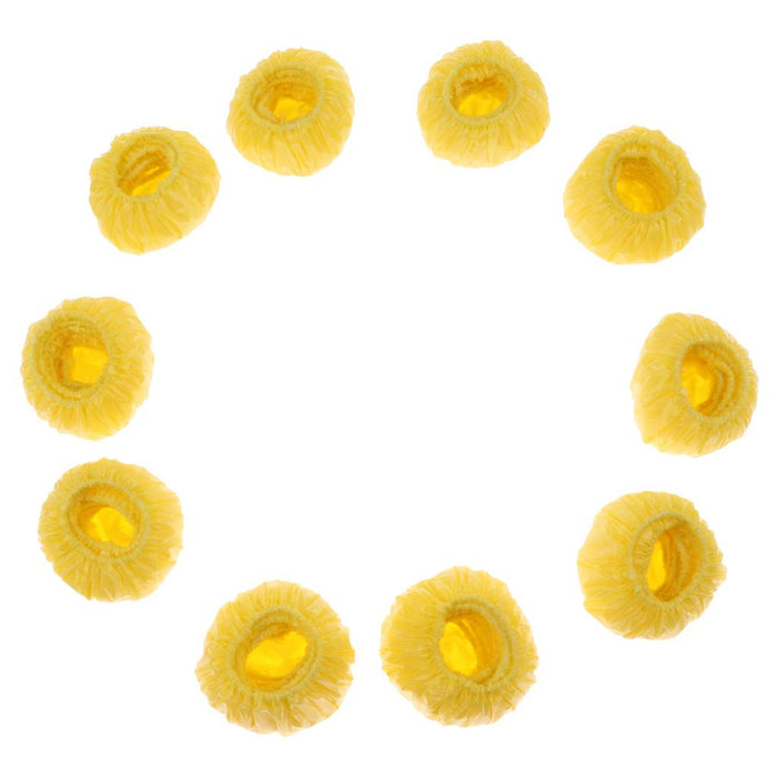 Crofta 100 Pieces Disposable Kids Baby Bath Ear Protectors Covers Earmuffs Yellow