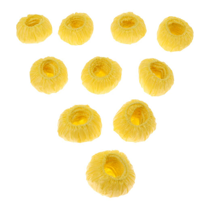 Crofta 100 Pieces Disposable Kids Baby Bath Ear Protectors Covers Earmuffs Yellow