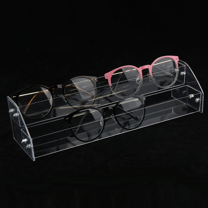 Crofta 1 Pcs Multi-Layer Acrylic Sunglasses Display Stand Nail Polish Rack 2 Layers