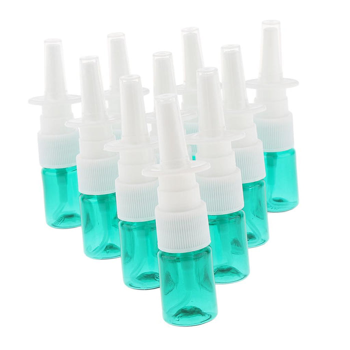 Crofta 10Pcs 5ml Portable Empty Refillable Nasal Spray Bottles Home & Travel  Green