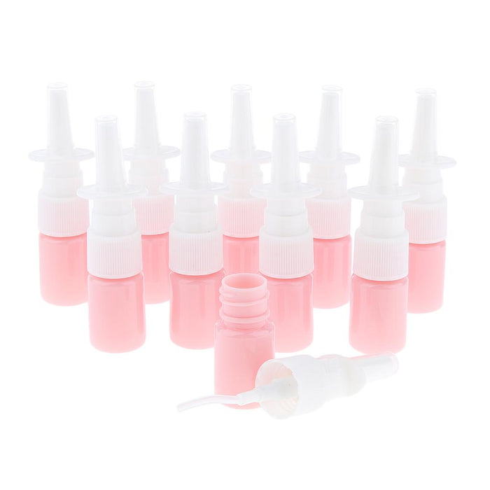 Crofta 10Pcs 5ml Portable Empty Refillable Nasal Spray Bottles Home & Travel  Pink