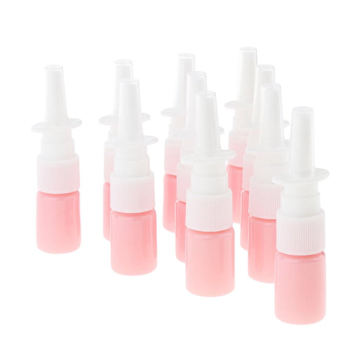 Crofta 10Pcs 5ml Portable Empty Refillable Nasal Spray Bottles Home & Travel  Pink