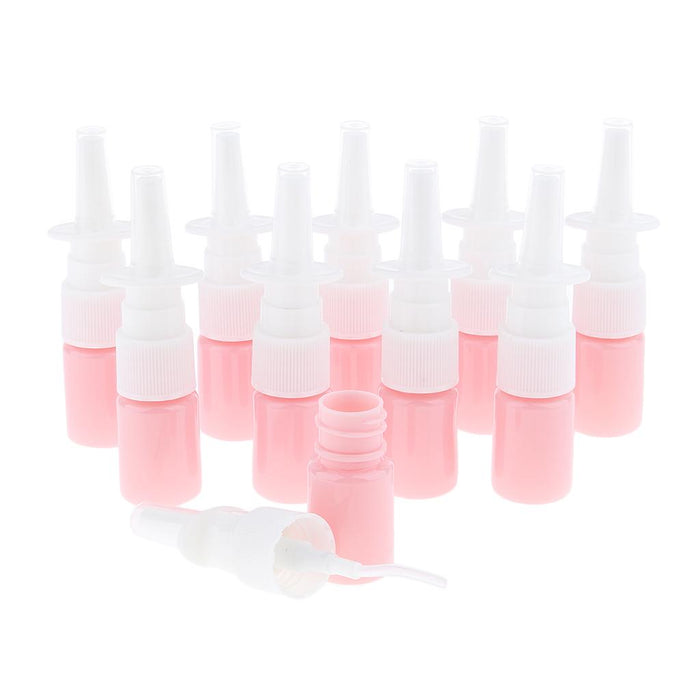 Crofta 10Pcs 5ml Portable Empty Refillable Nasal Spray Bottles Home & Travel  Pink