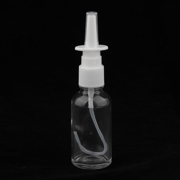 Crofta 10 Pieces 30ml Empty Glass Nasal Spray Bottle Fine Mist Vials Sprayer Clear