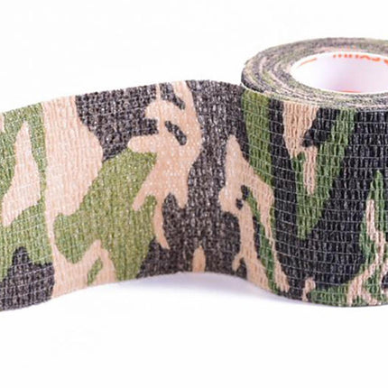 Crofta 12pcs Non Woven Self Adhesive Cohesive Wrap Bandage Tape Camo Jungle