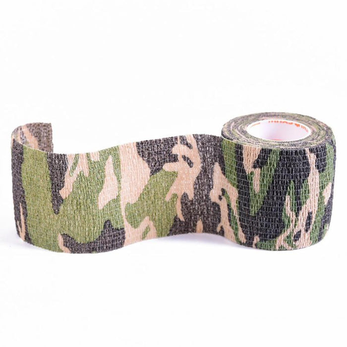 Crofta 12pcs Non Woven Self Adhesive Cohesive Wrap Bandage Tape Camo Jungle