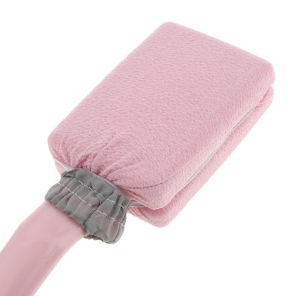 Crofta 2 Pieces Handheld Long Handle Shower Brush Exfoliating Back Scrubber Pink