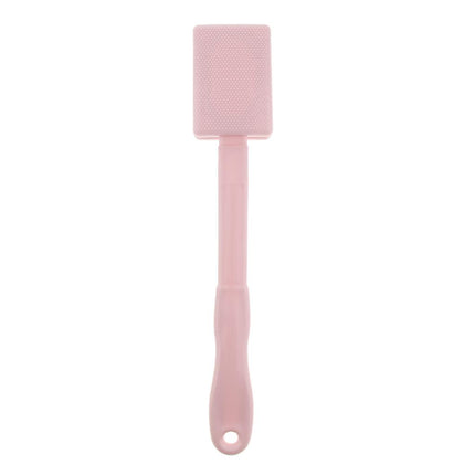 Crofta 2 Pieces Handheld Long Handle Shower Brush Exfoliating Back Scrubber Pink