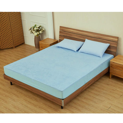 Crofta Waterproof Breathable Anti-mite Bamboo Fiber Mattress Cover 150x200x30cm