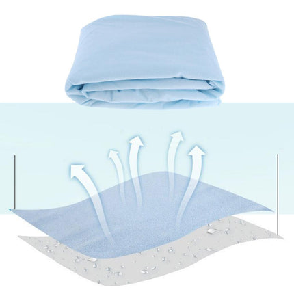 Crofta Waterproof Breathable Anti-mite Bamboo Fiber Mattress Cover 200x200x30cm