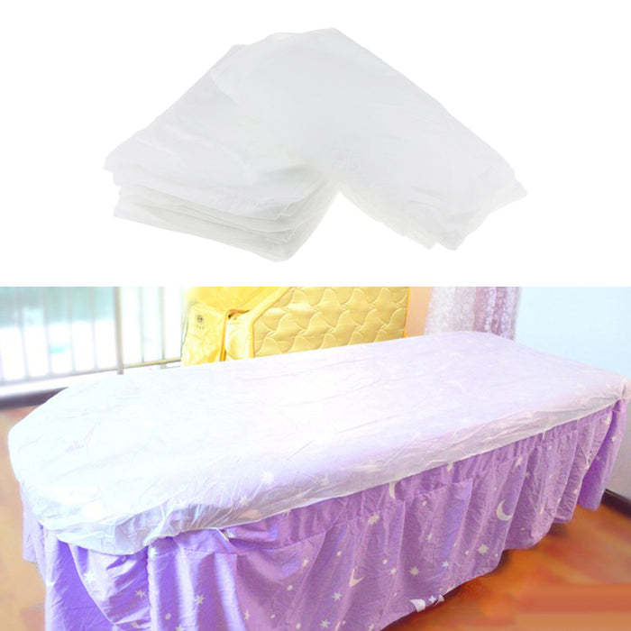 Crofta 10 Piece Non-woven Disposable Massage Table Sheet Bed Cover Waterproof White