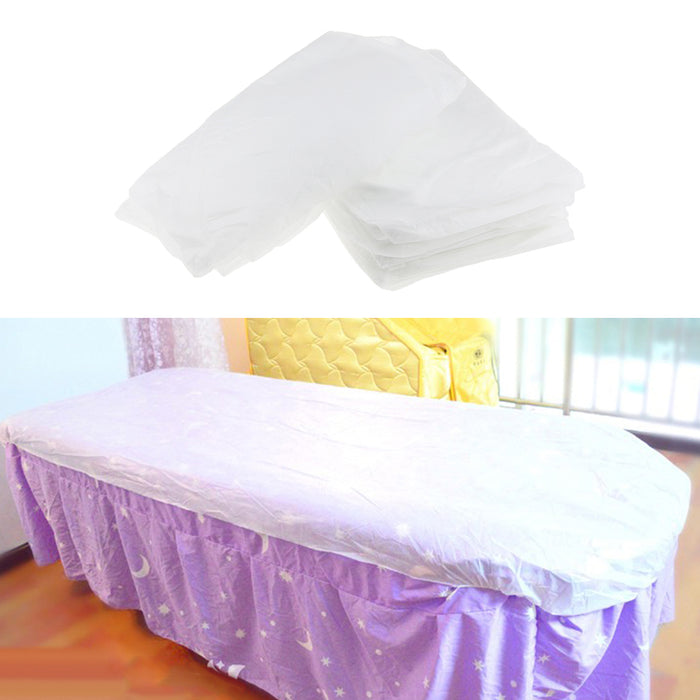 Crofta 10 Piece Non-woven Disposable Massage Table Sheet Bed Cover Waterproof White