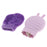 Crofta Portable Silicone Hot Water Bag Warm Heat Water Bottle with a Plush Sleeve Purple